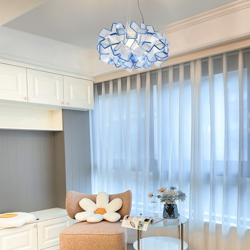 Art Deco Modern Multicolor Decorative Flower Acrylic Pendant Light - Flindria