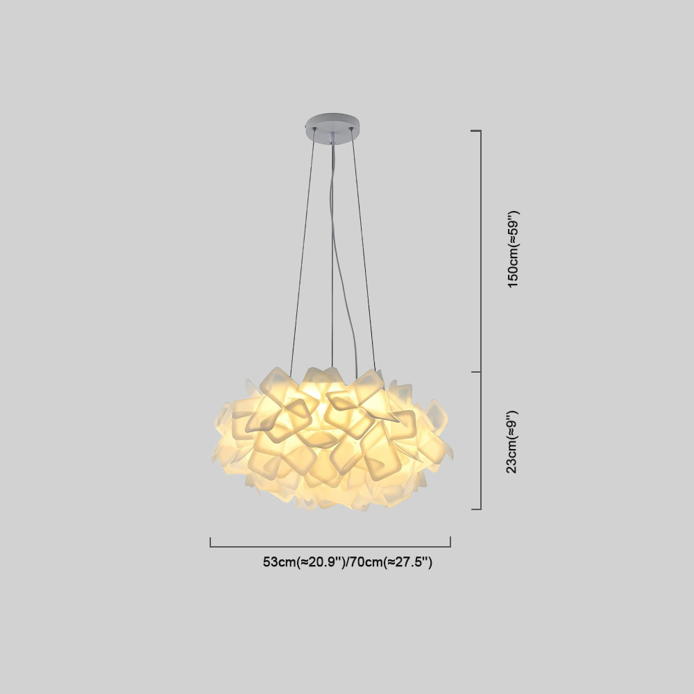 Art Deco Modern Multicolor Decorative Flower Acrylic Pendant Light - Flindria