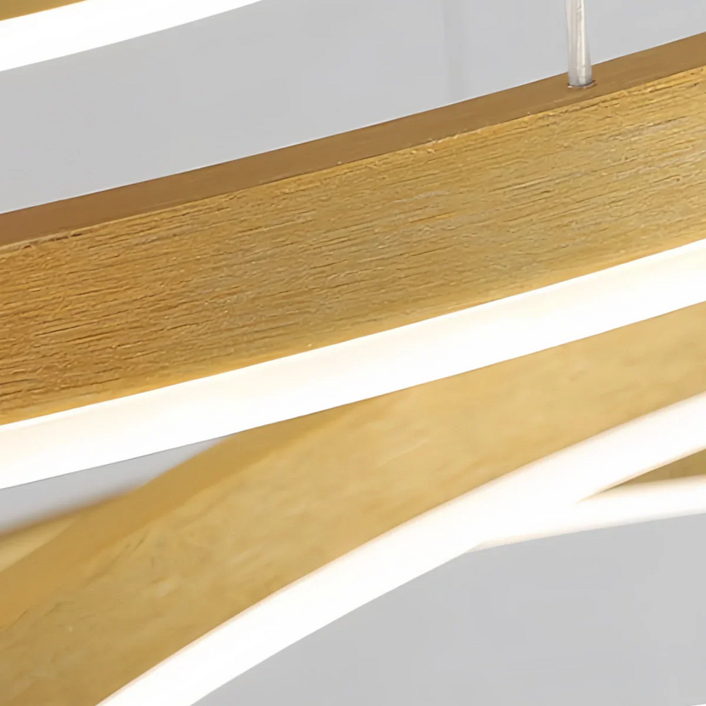 Moderne metalen hanglamp - zwart/goud/koffiekleurig voor woonkamer - Flindria