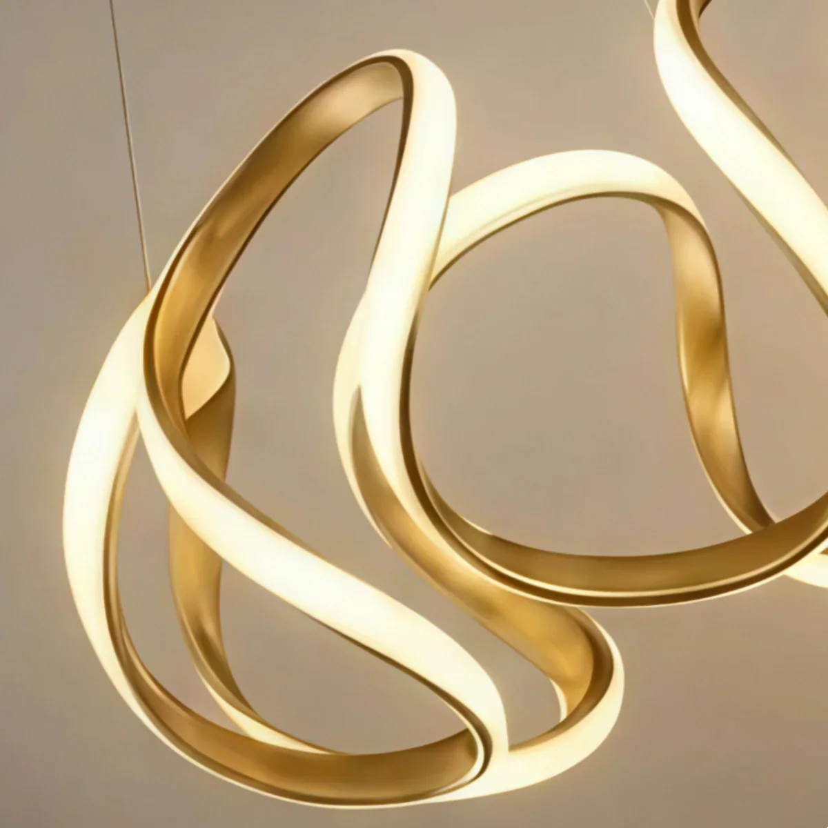 Moderne Golf Hanglamp - Grijs/Koffie/Goud voor Eetkamer - Flindria