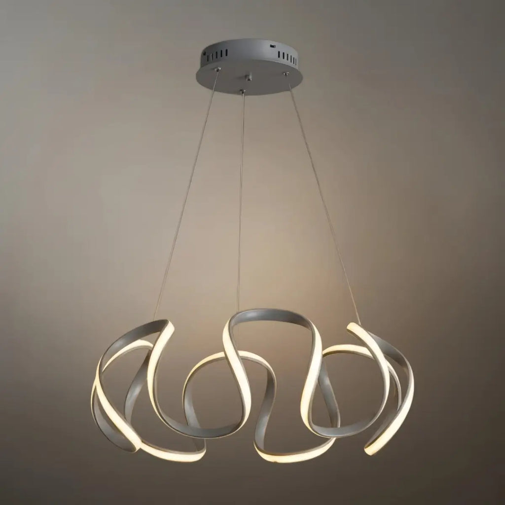 Moderne Golf Hanglamp - Grijs/Koffie/Goud voor Eetkamer - Flindria