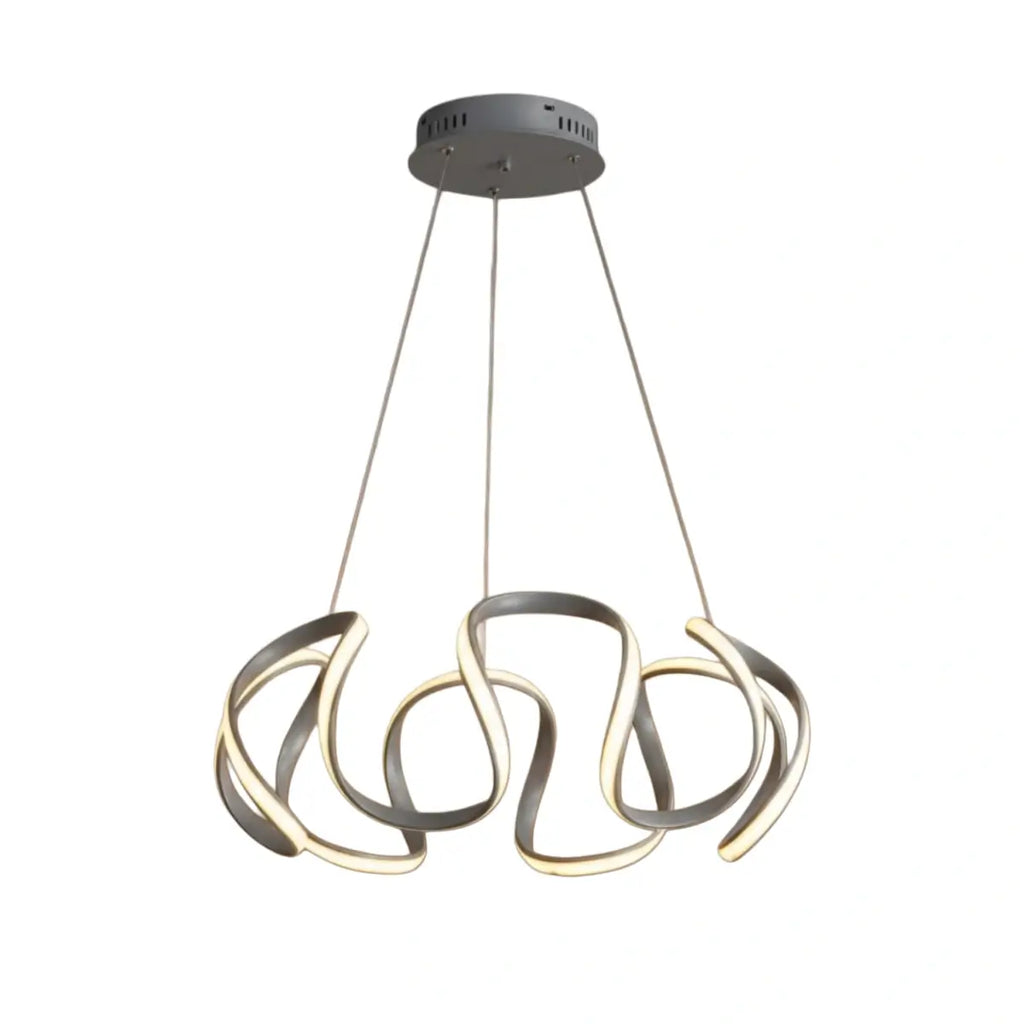 Moderne Golf Hanglamp - Grijs/Koffie/Goud voor Eetkamer - Flindria