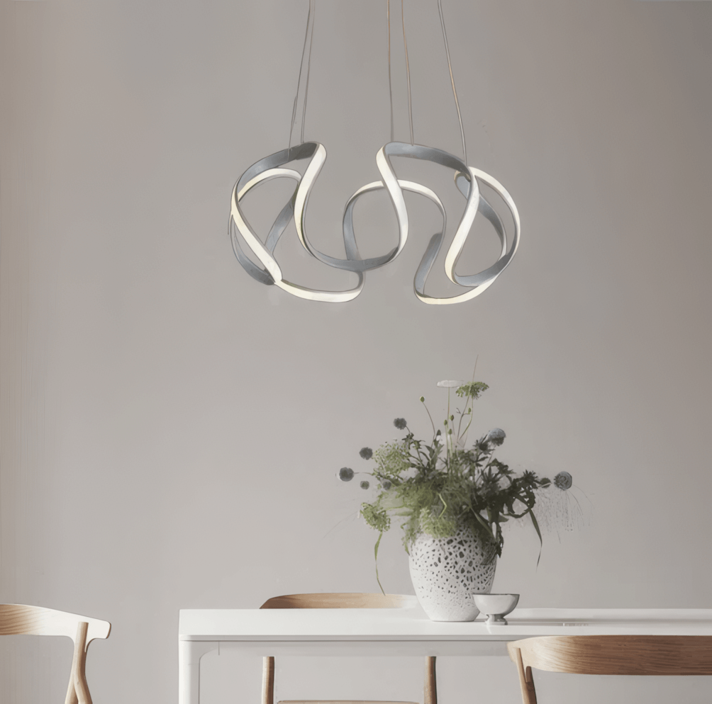 Moderne Golf Hanglamp - Grijs/Koffie/Goud voor Eetkamer - Flindria