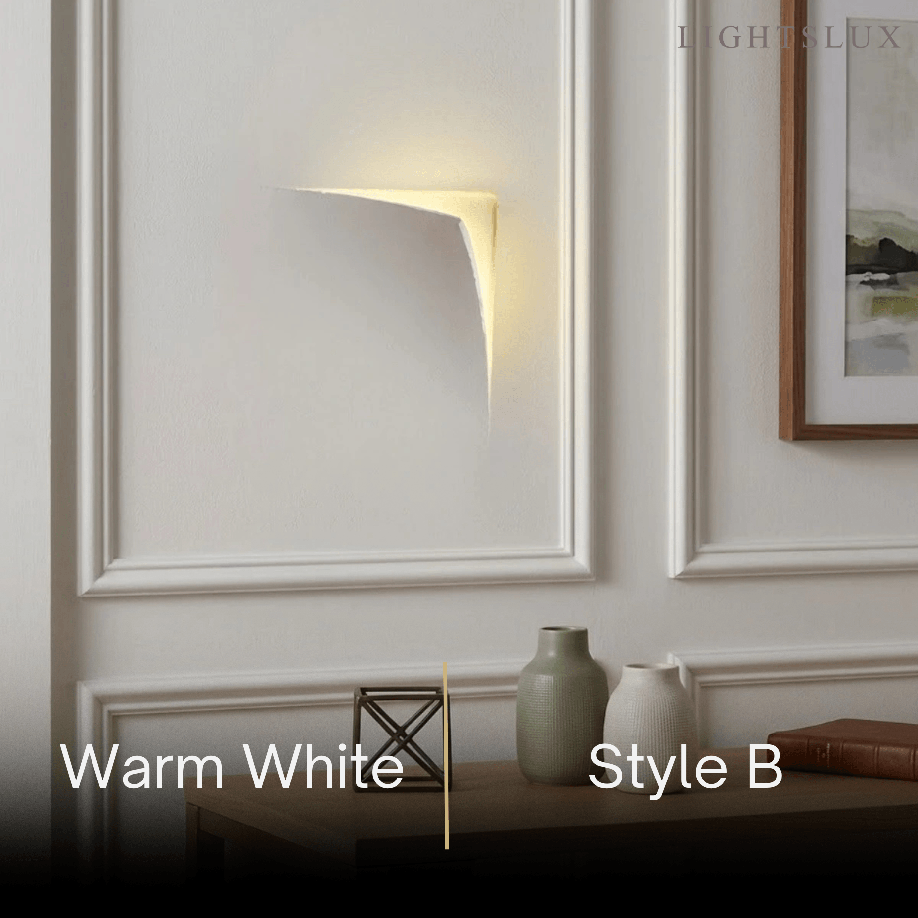 Art Deco Recessed Wall Lamp – White Metal Light for Living Room - Flindria
