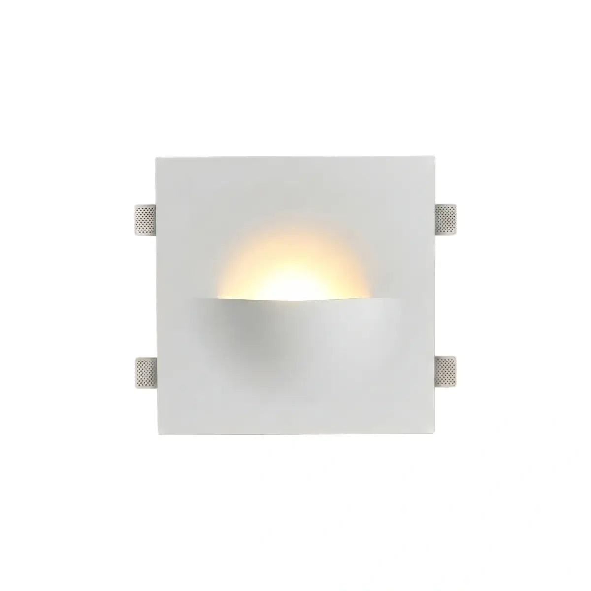 Art Deco Recessed Wall Lamp – White Metal Light for Living Room - Flindria