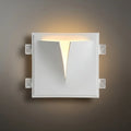 Art Deco Recessed Wall Lamp – White Metal Light for Living Room - Flindria