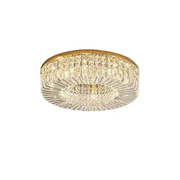 Royal Round LED -katto­valaisin – kromi/kulta viimeistely olohuoneeseen/makuuhuoneeseen - Flindria