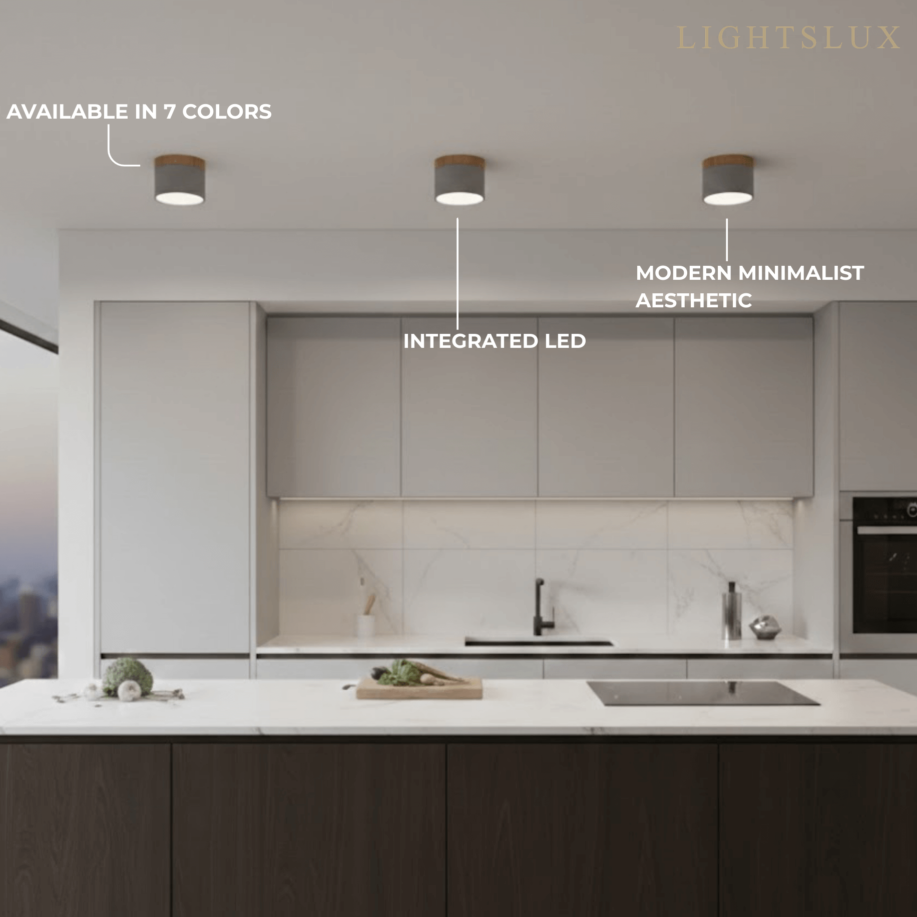 Severské LED stropní svítidlo válec – kov/dřevo do chodby - Flindria