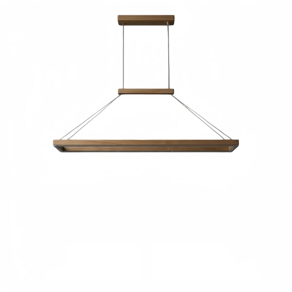 Luxe rechthoekige hanglamp — goud/koffie metaal dimbare LED voor eetkamer - Flindria