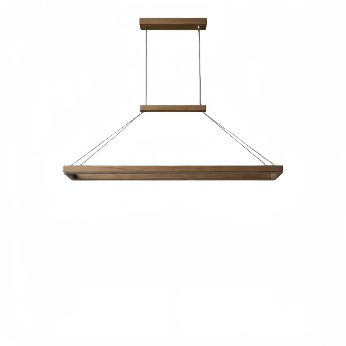 Luxe rechthoekige hanglamp — goud/koffie metaal dimbare LED voor eetkamer - Flindria