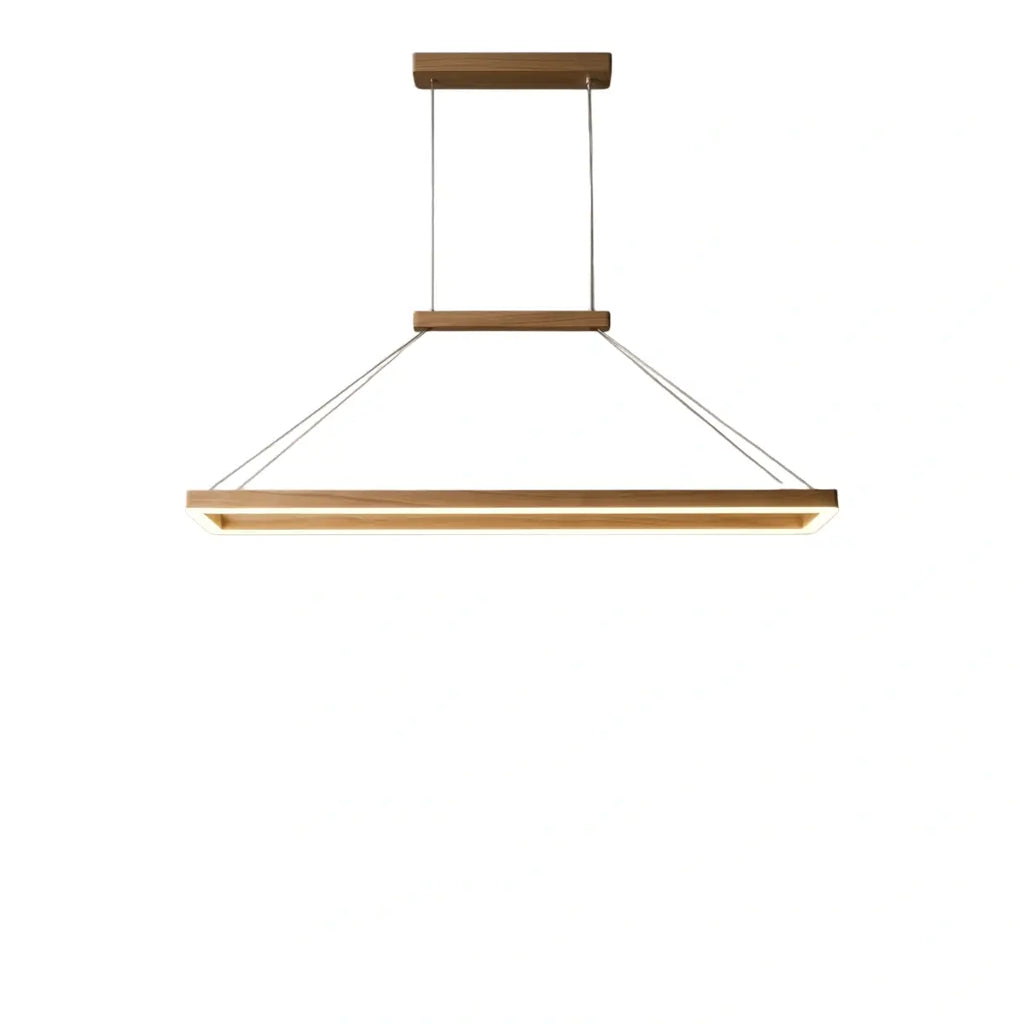 Luxe rechthoekige hanglamp — goud/koffie metaal dimbare LED voor eetkamer - Flindria
