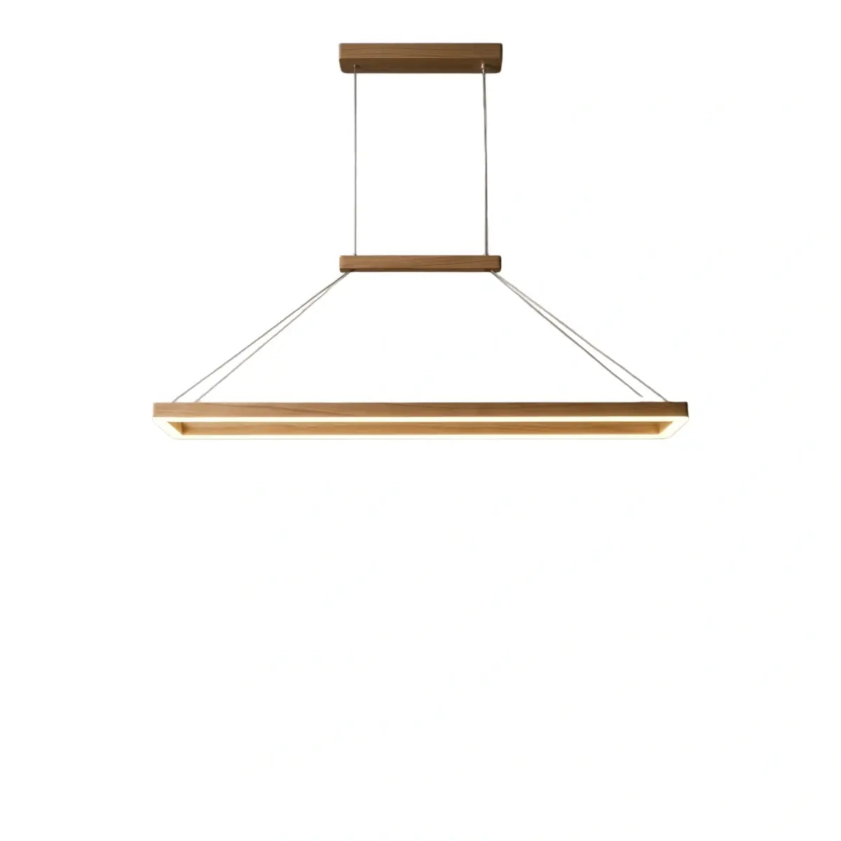 Luxe rechthoekige hanglamp — goud/koffie metaal dimbare LED voor eetkamer - Flindria