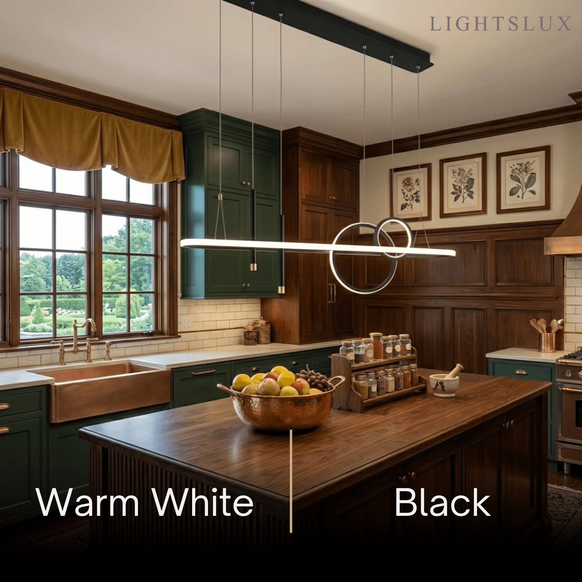 Modern Geometric Pendant Light — Black/Gold Metal & Acrylic Dining Room - Flindria