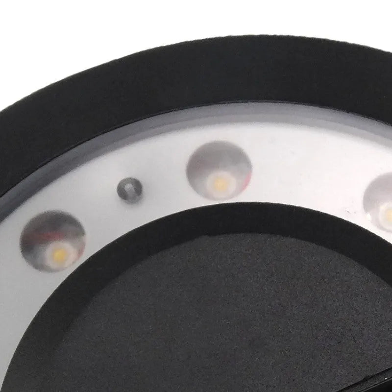 Minimalist Disc-Shaped Wall Lamp - Black Metal for Outdoor Corridor - Flindria