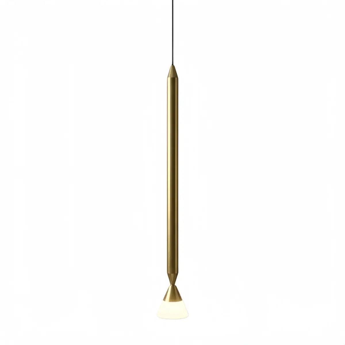 Modern Metal Pendant Light - Linear Black/Gold Bedroom - Flindria