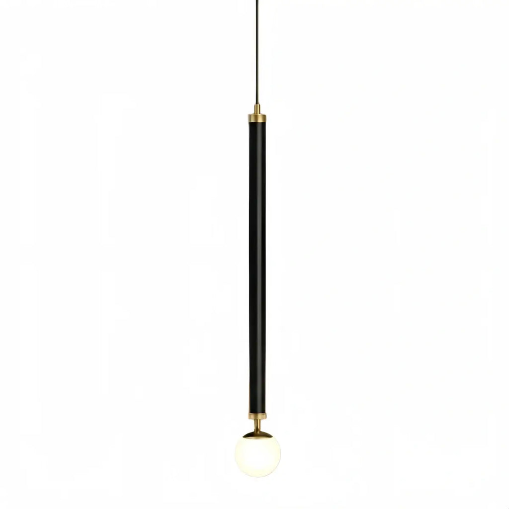 Modern Metal Pendant Light - Linear Black/Gold Bedroom - Flindria