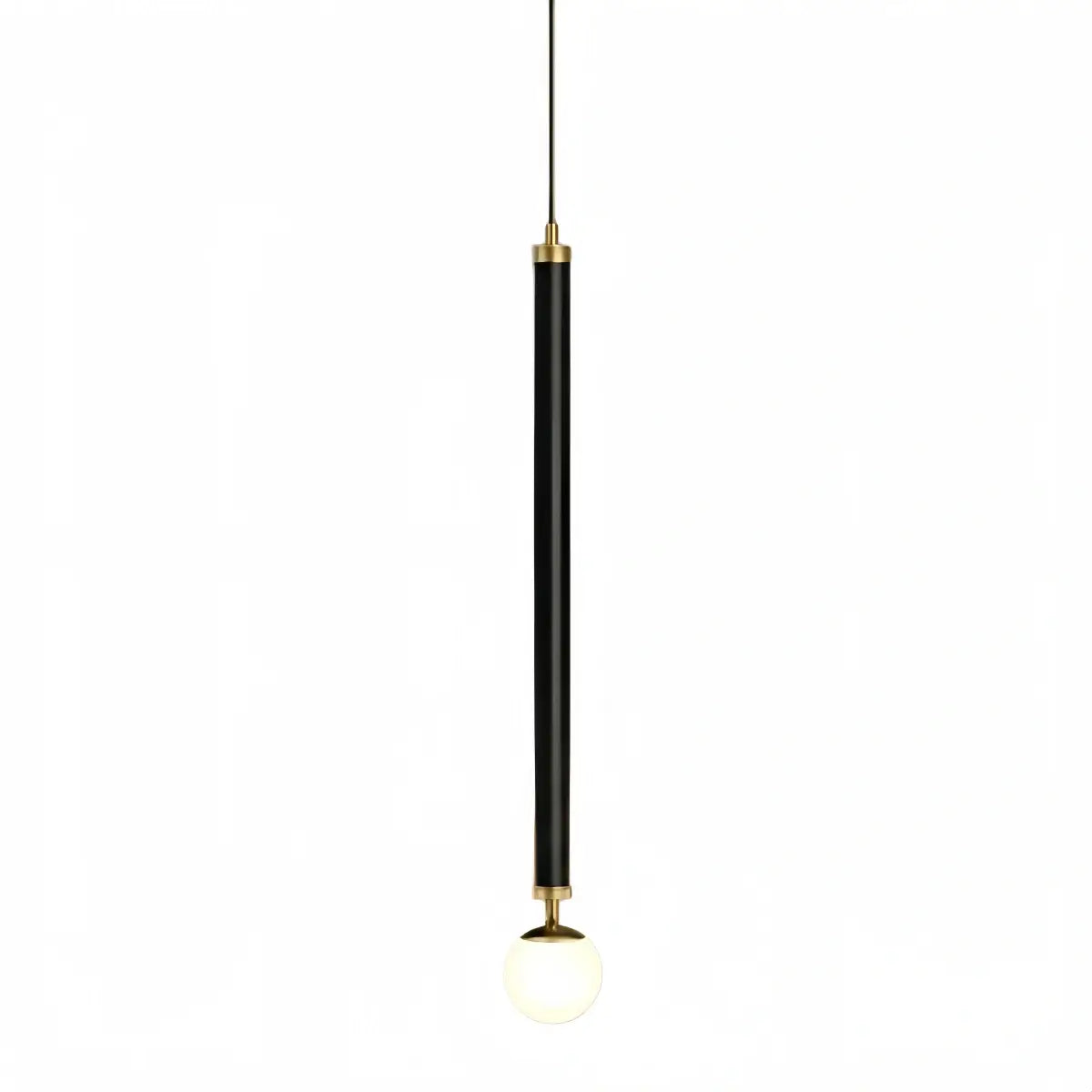 Modern Metal Pendant Light - Linear Black/Gold Bedroom - Flindria