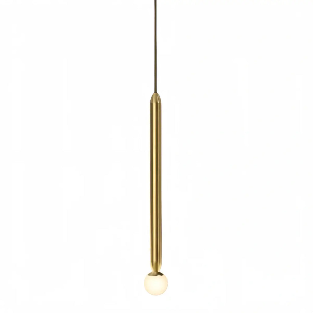 Modern Metal Pendant Light - Linear Black/Gold Bedroom - Flindria