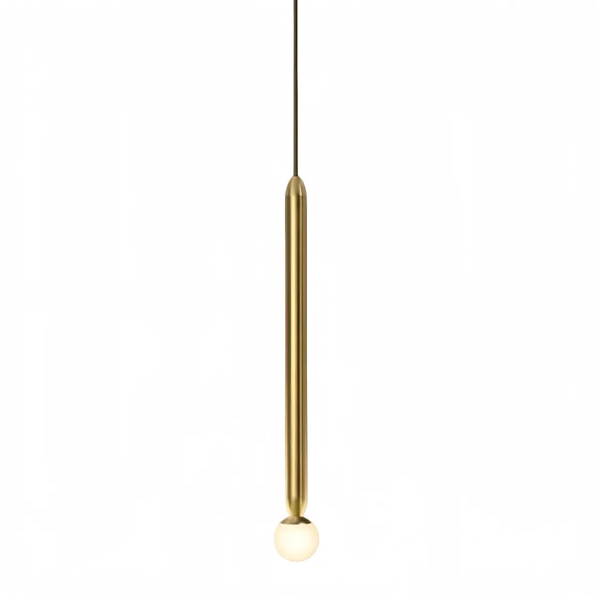 Modern Metal Pendant Light - Linear Black/Gold Bedroom - Flindria