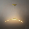 Modern Linear Pendant Light - Black/Gold Metal Remote Control Dining Room - Flindria