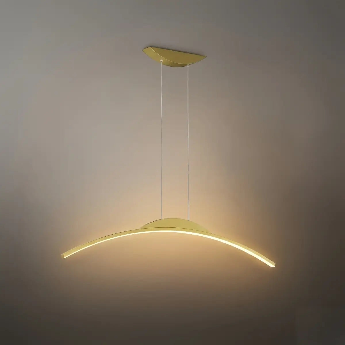 Modern Linear Pendant Light - Black/Gold Metal Remote Control Dining Room - Flindria