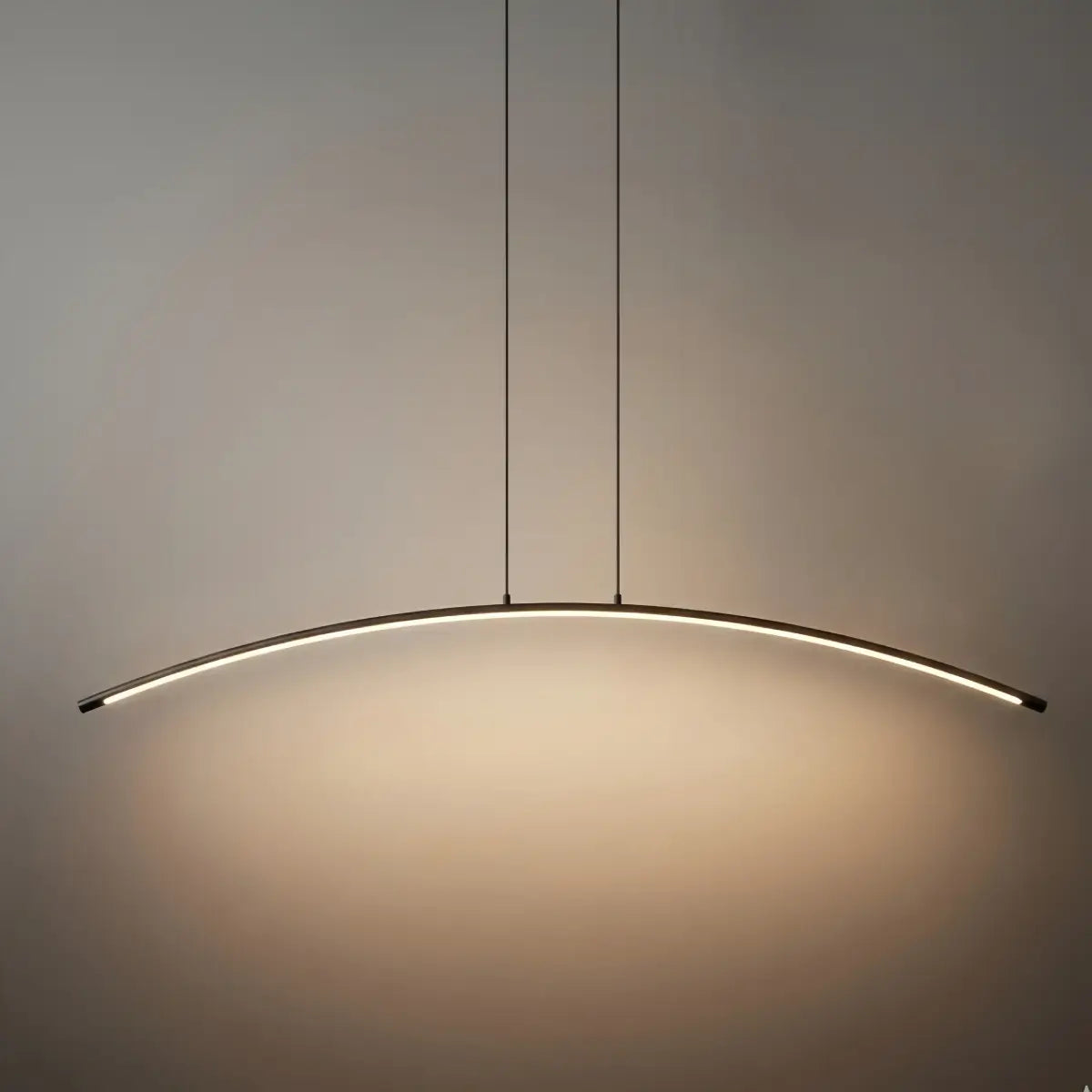 Modern Linear Pendant Light - Black/Gold Metal Remote Control Dining Room - Flindria