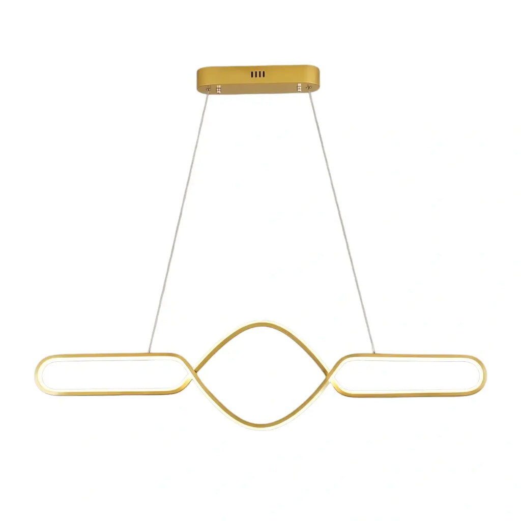 Minimalist Dimmable Pendant Light — Black Metal & Silica Gel Cross Linear Dining Room - Flindria