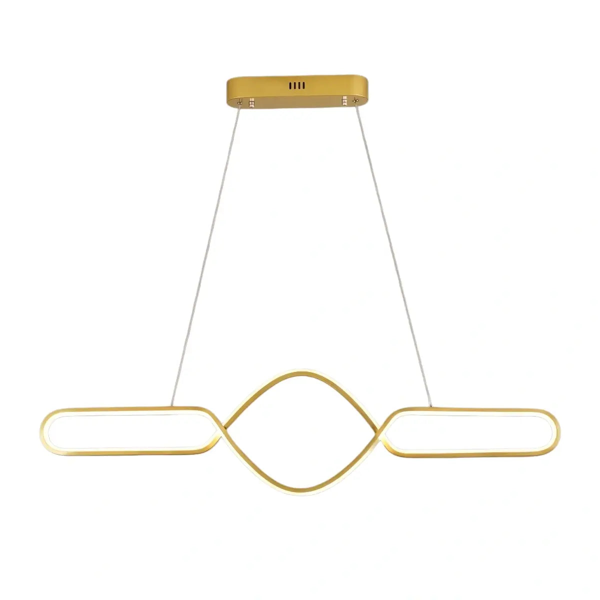 Minimalist Dimmable Pendant Light — Black Metal & Silica Gel Cross Linear Dining Room - Flindria