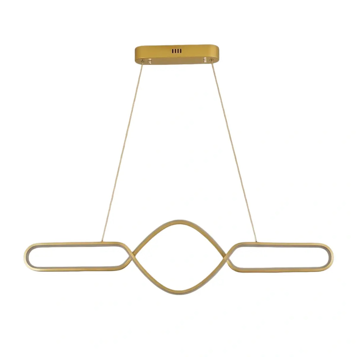 Minimalist Dimmable Pendant Light — Black Metal & Silica Gel Cross Linear Dining Room - Flindria