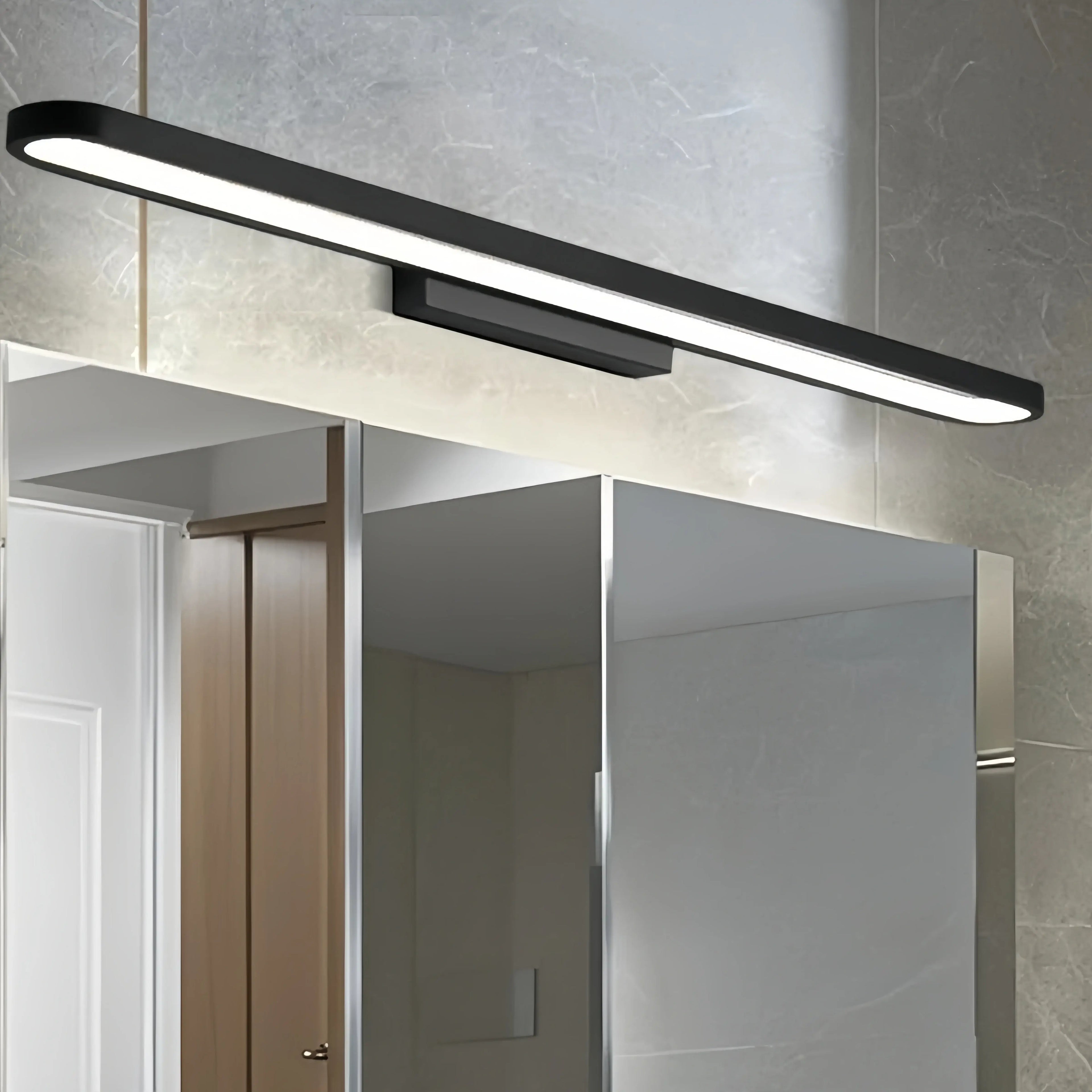 Modern Elliptical Wall Lamp – Black or Coffee Metal for Bathroom/Bedroom - Flindria