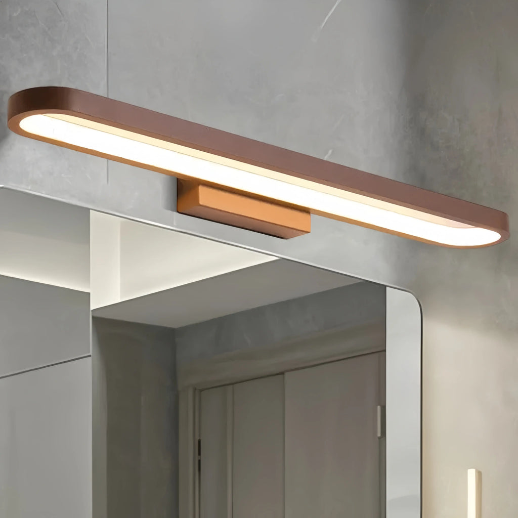 Modern Elliptical Wall Lamp – Black or Coffee Metal for Bathroom/Bedroom - Flindria