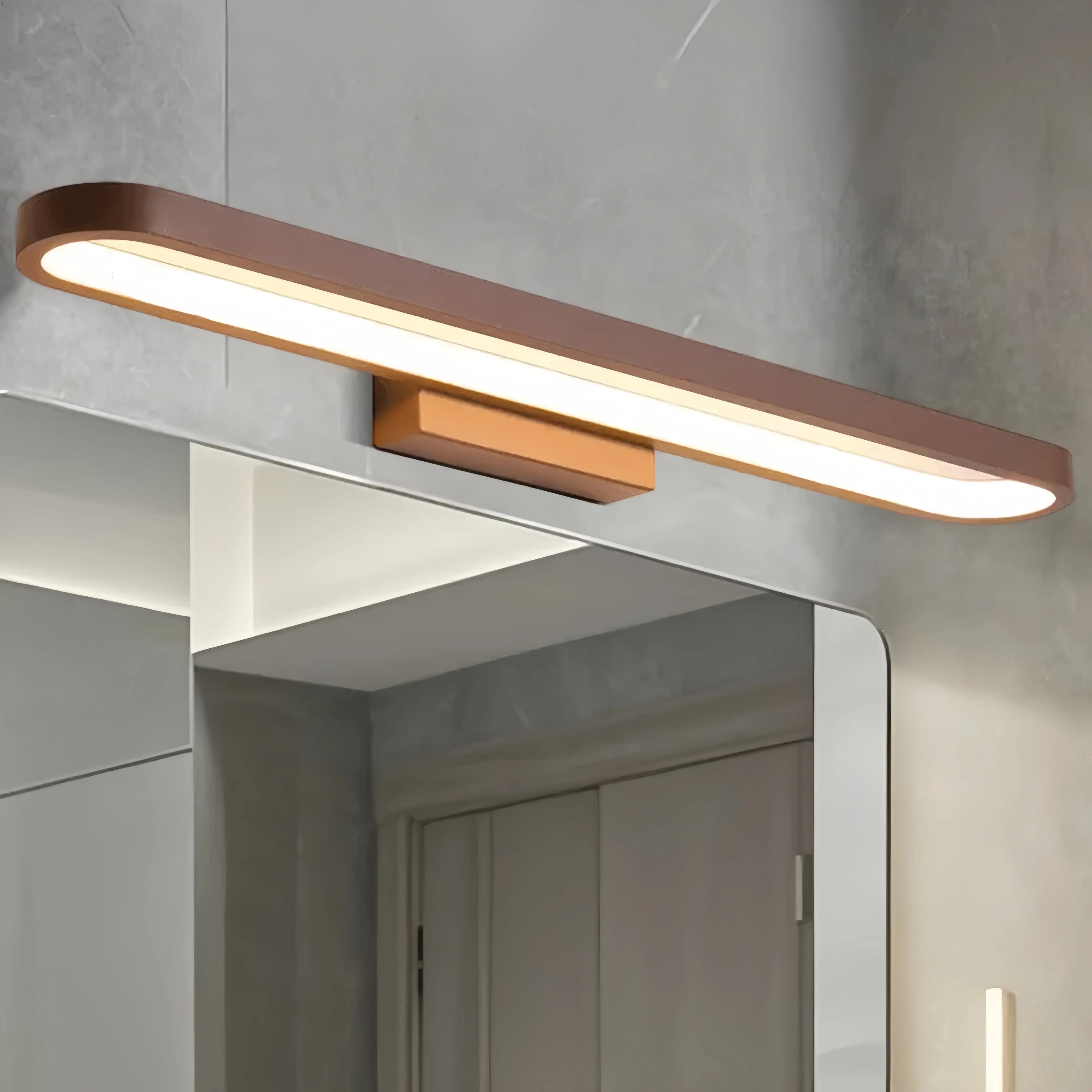 Modern Elliptical Wall Lamp – Black or Coffee Metal for Bathroom/Bedroom - Flindria