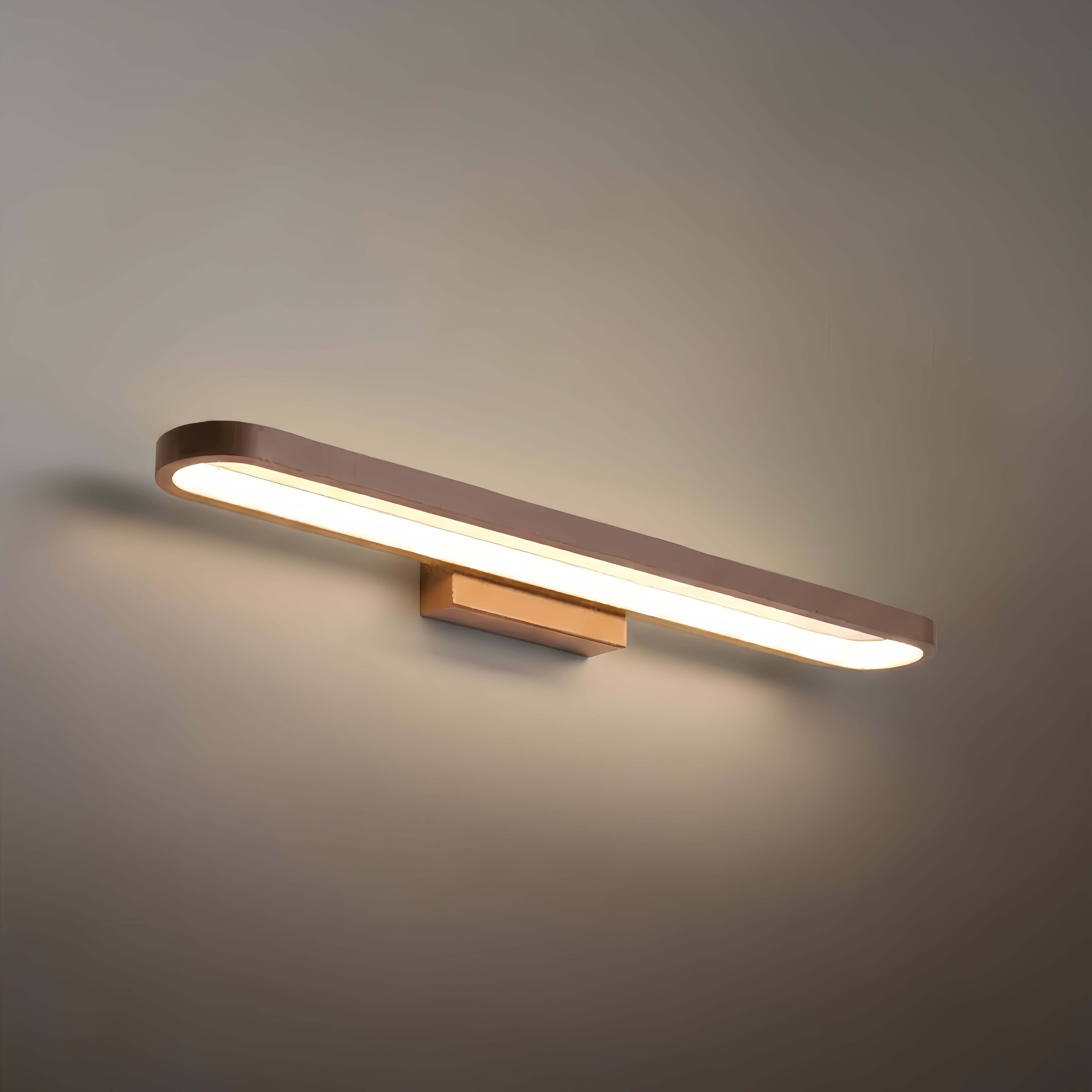 Modern Elliptical Wall Lamp – Black or Coffee Metal for Bathroom/Bedroom - Flindria