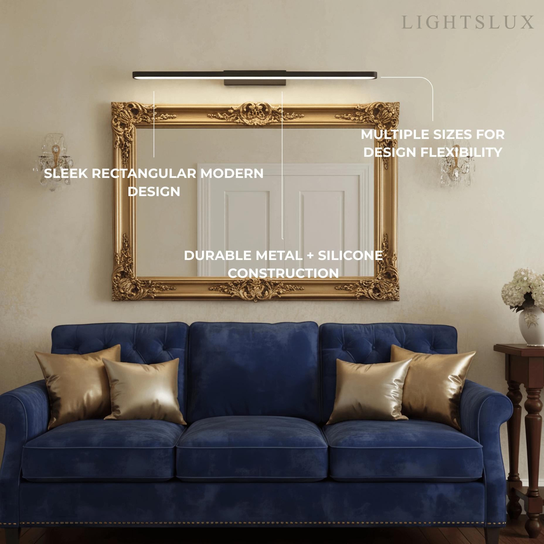 Modern Elliptical Wall Lamp – Black or Coffee Metal for Bathroom/Bedroom - Flindria