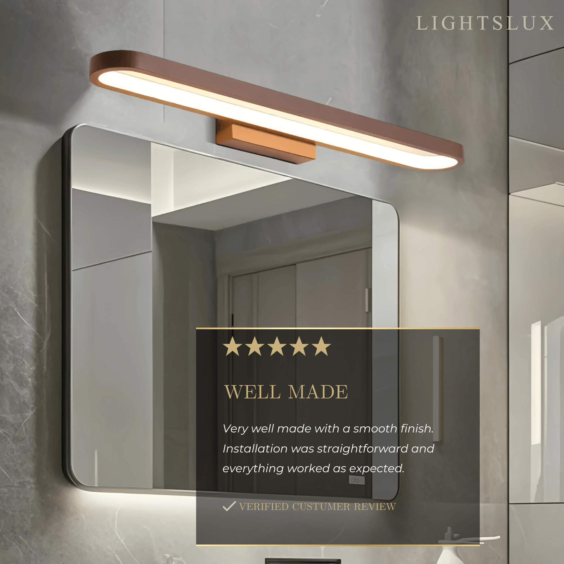 Modern Elliptical Wall Lamp – Black or Coffee Metal for Bathroom/Bedroom - Flindria