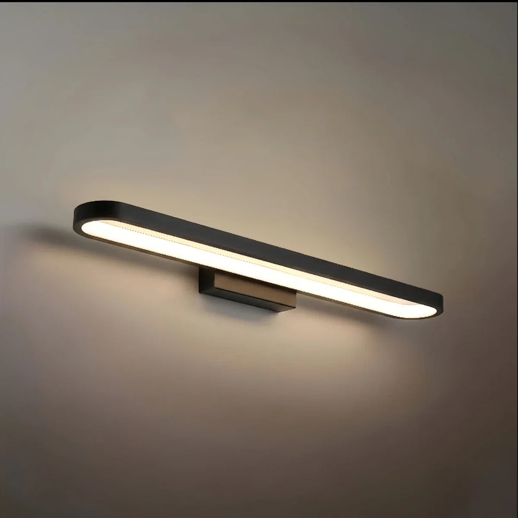 Modern Elliptical Wall Lamp – Black or Coffee Metal for Bathroom/Bedroom - Flindria