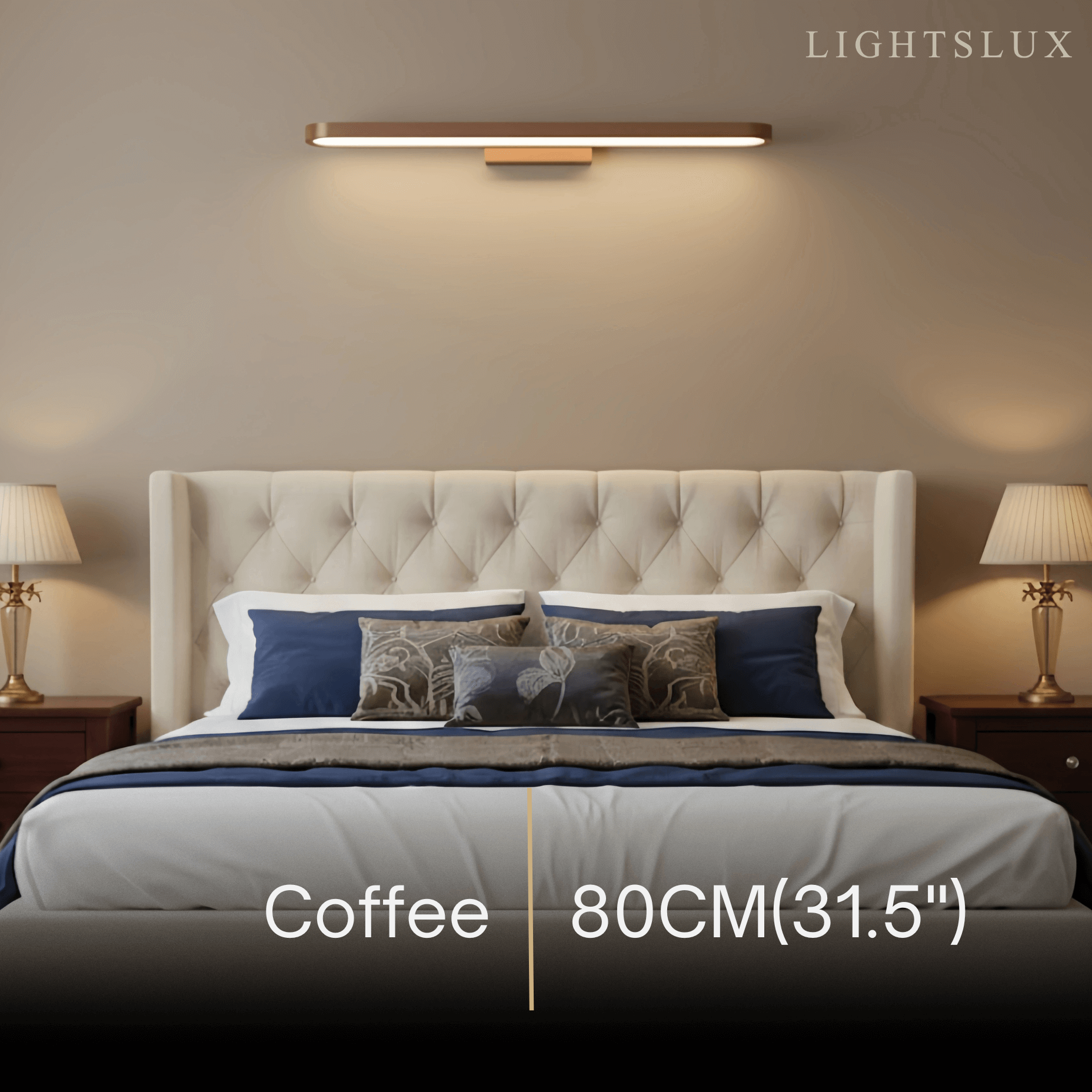 Modern Elliptical Wall Lamp – Black or Coffee Metal for Bathroom/Bedroom - Flindria