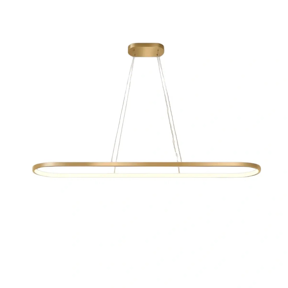 Modern Oval Pendant Light - White/Black/Gold Metal for Dining Room - Flindria