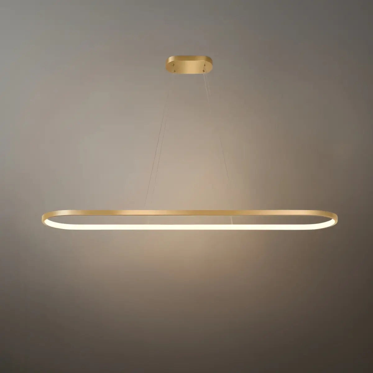 Modern Oval Pendant Light - White/Black/Gold Metal for Dining Room - Flindria