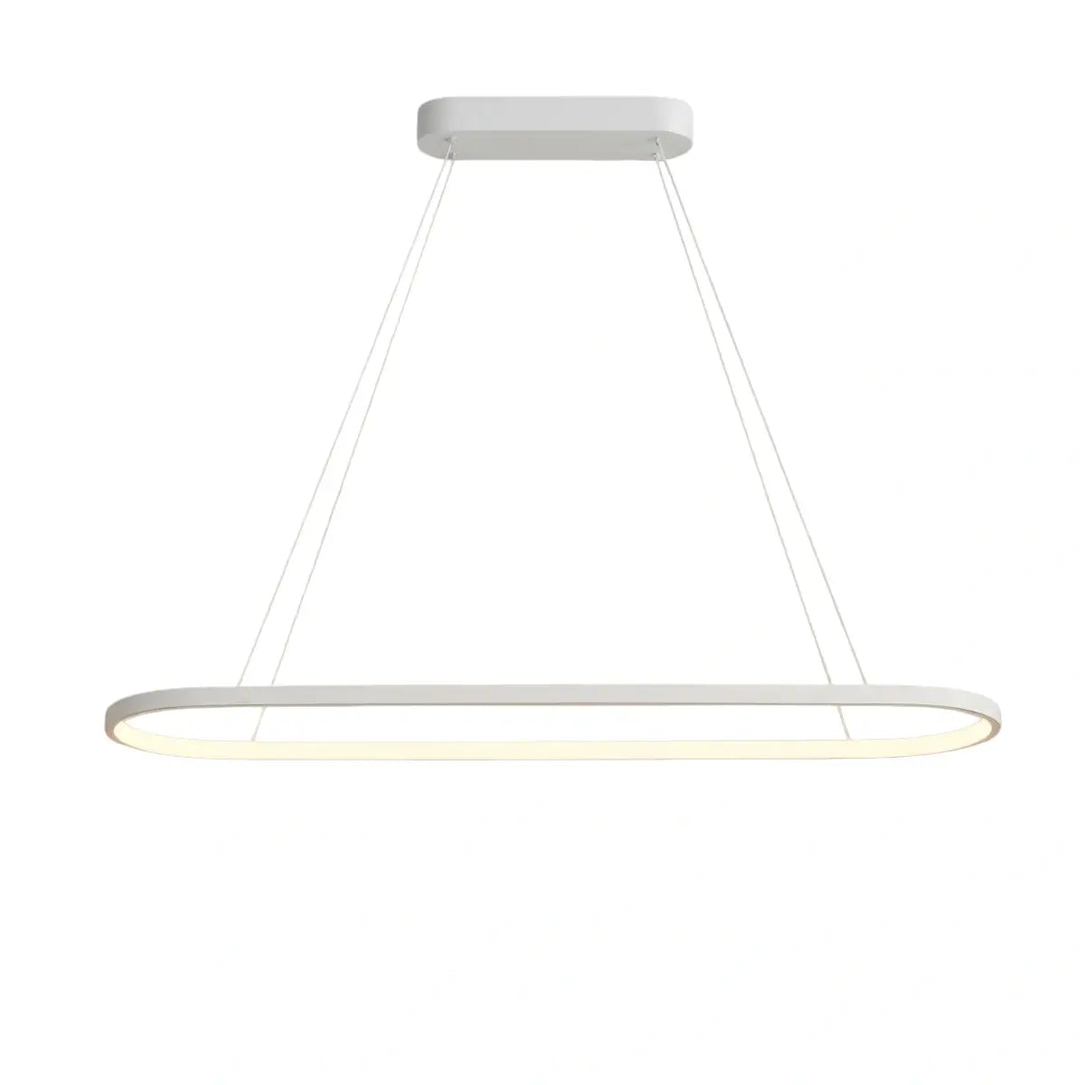 Modern Oval Pendant Light - White/Black/Gold Metal for Dining Room - Flindria