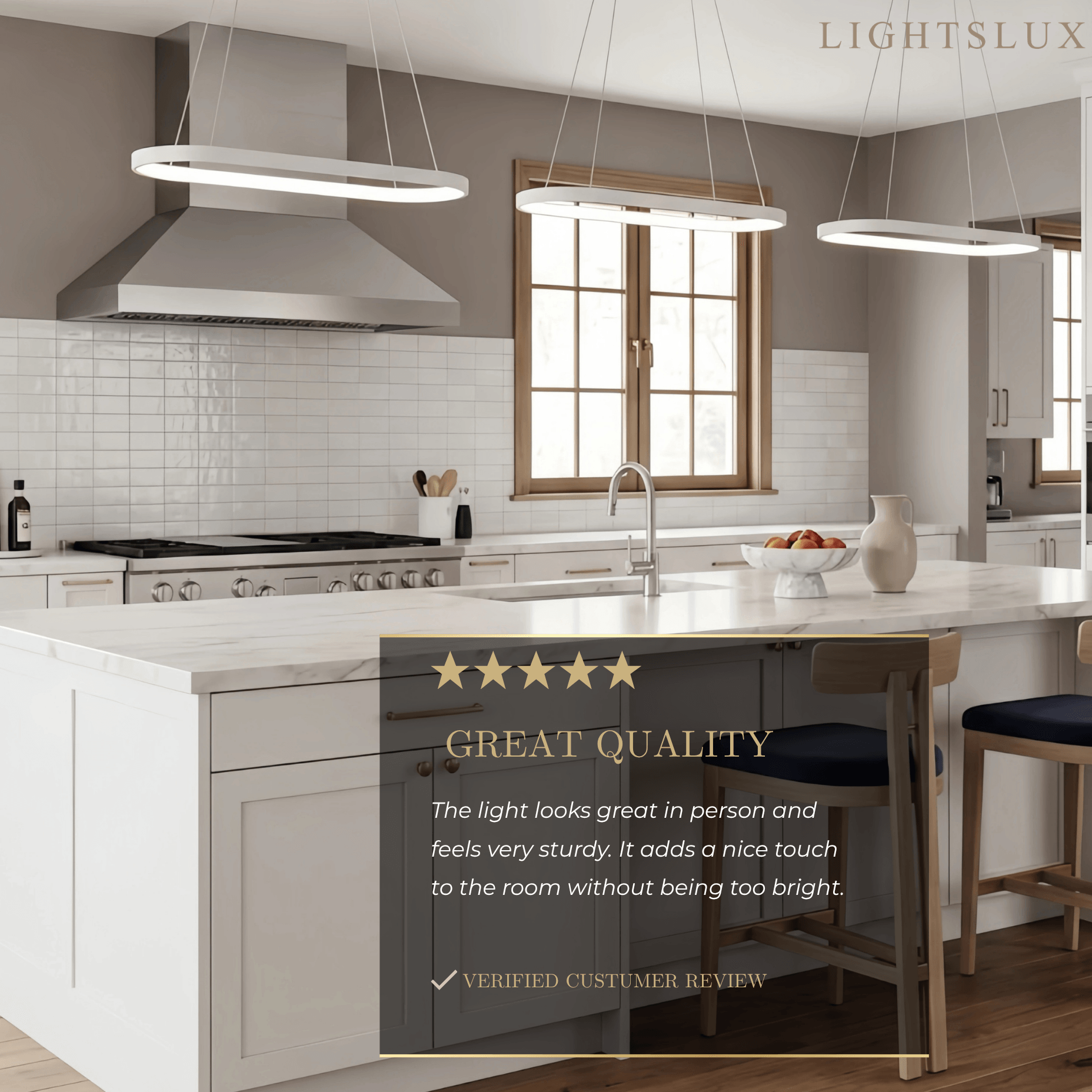 Modern Oval Pendant Light - White/Black/Gold Metal for Dining Room - Flindria