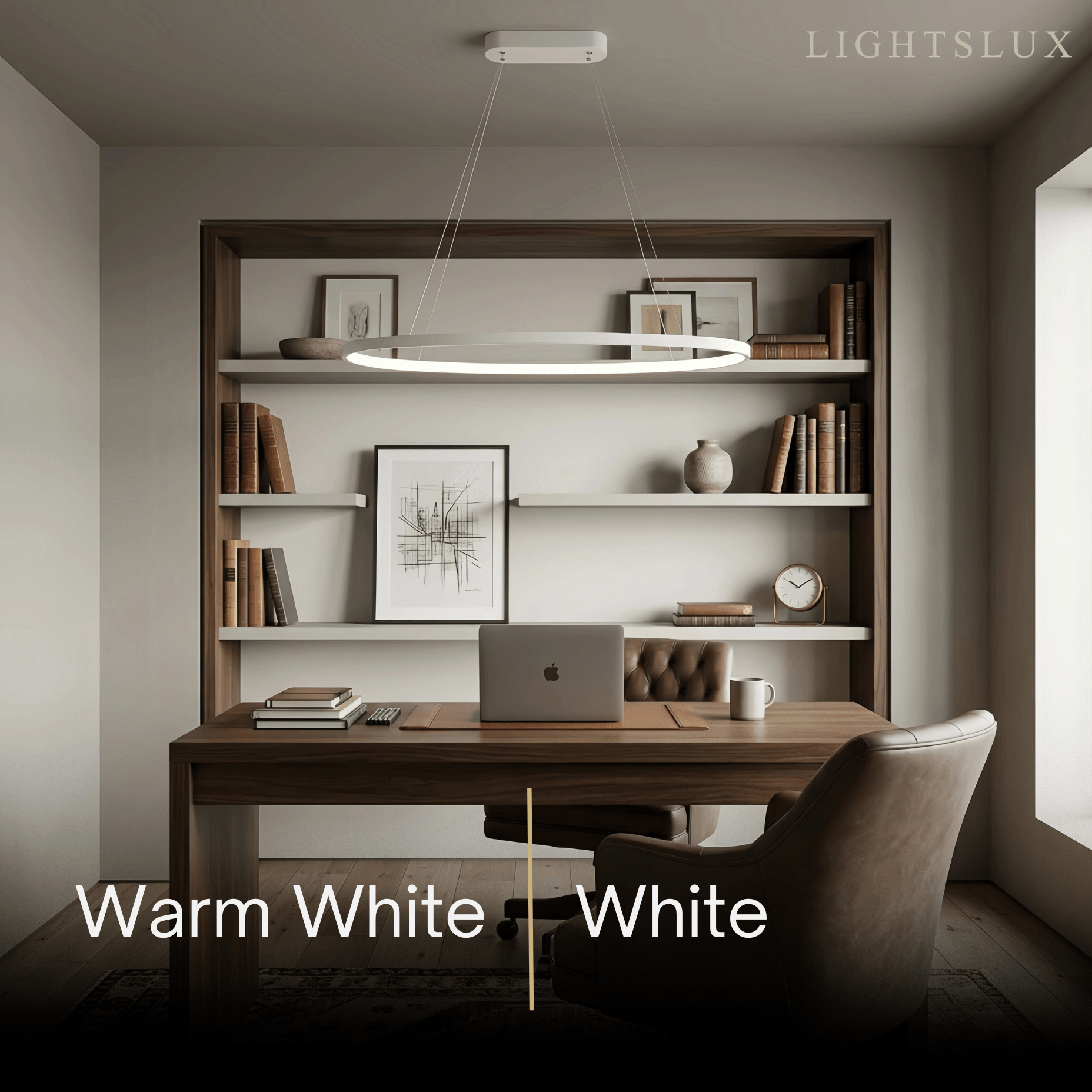 Modern Oval Pendant Light - White/Black/Gold Metal for Dining Room - Flindria