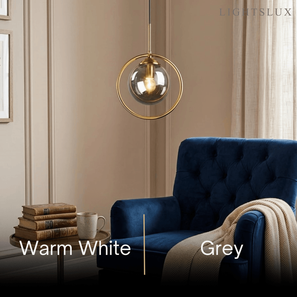 Lámpara colgante moderna de burbujas – Vidrio gris/transparente con metal para comedor - Flindria