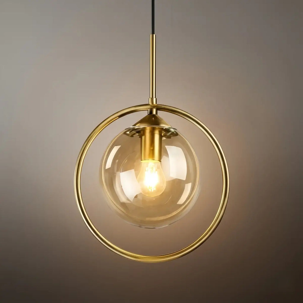 Lámpara colgante moderna de burbujas – Vidrio gris/transparente con metal para comedor - Flindria
