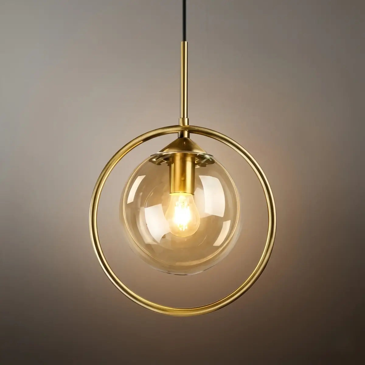 Lámpara colgante moderna de burbujas – Vidrio gris/transparente con metal para comedor - Flindria