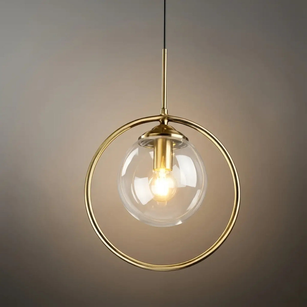 Lámpara colgante moderna de burbujas – Vidrio gris/transparente con metal para comedor - Flindria