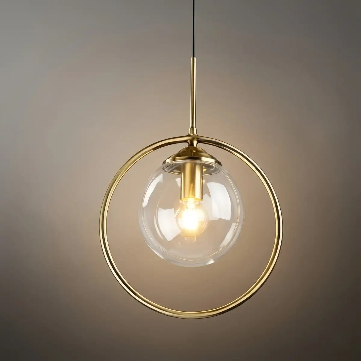 Lámpara colgante moderna de burbujas – Vidrio gris/transparente con metal para comedor - Flindria