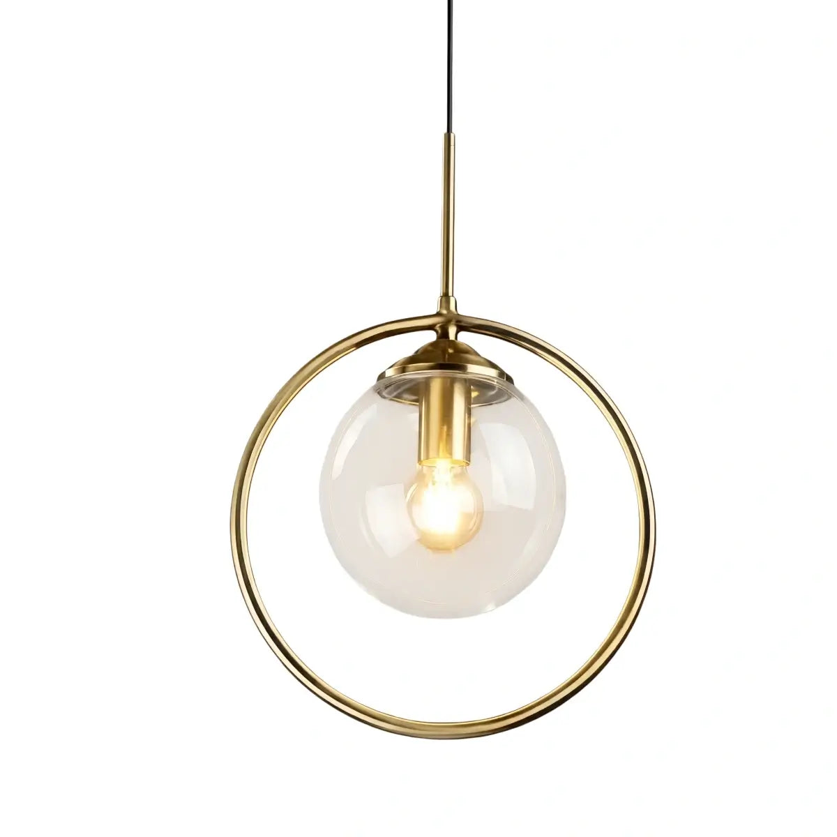 Lámpara colgante moderna de burbujas – Vidrio gris/transparente con metal para comedor - Flindria