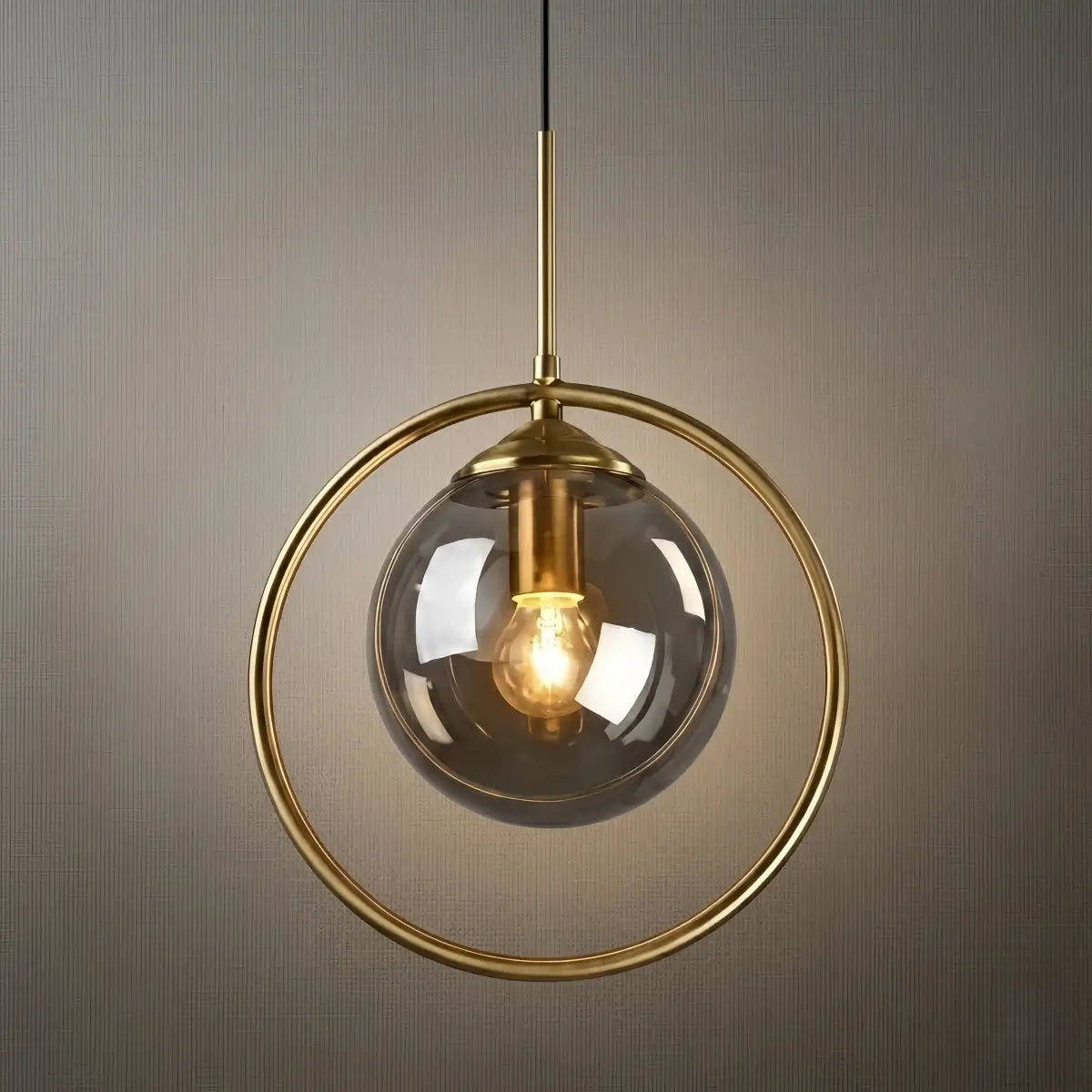 Lámpara colgante moderna de burbujas – Vidrio gris/transparente con metal para comedor - Flindria