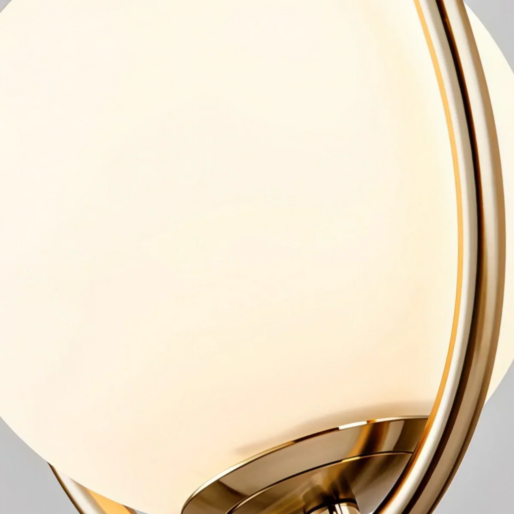 Modern Oval Pendant Light - Black/Gold Metal/Glass for Living Room - Flindria